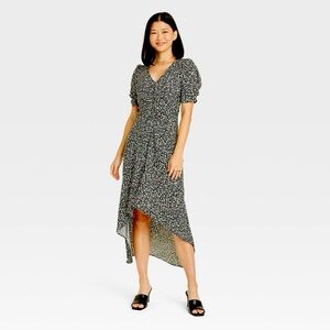 A New Day Crepe Floral Hi Low Dress